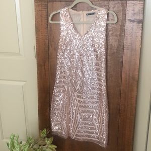 Rose Gold Sequin Dress